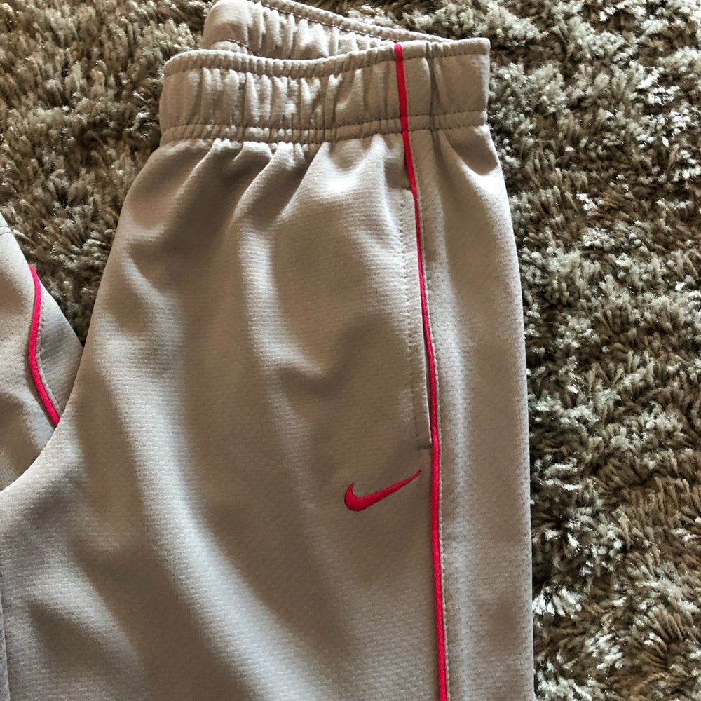 Nike DRI-FIT pants girls - Large- gray pink NWOT - Picture 2 of 3